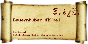 Bauernhuber Ábel névjegykártya
