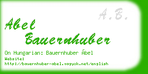 abel bauernhuber business card