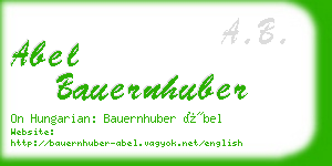 abel bauernhuber business card